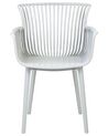 Set of 4 Plastic Dining Chairs Light Grey PESARO_862693