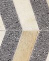 Teppich Kuhfell grau / beige 160 x 230 cm Patchwork Kurzflor BAGGOZE_780489