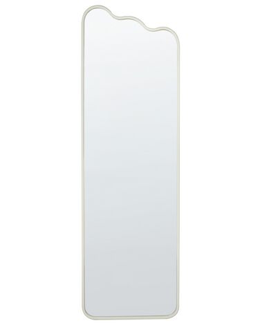 Kovové nástěnné zrcadlo 45 x 145 cm bílé ABZAC
