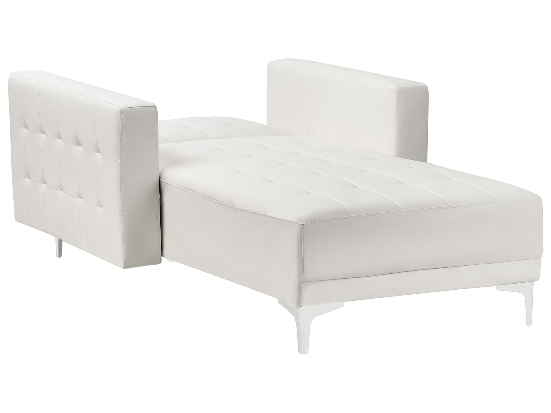 Faux Leather Chaise Lounge White ABERDEEN Beliani.co.uk