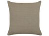 Set of 2 Linen Cushions 45 x 45 cm Taupe SAGINA_838518