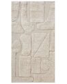 Teppich Baumwolle beige 80 x 150 cm abstraktes Muster Kurzflor DIYADIN_848374
