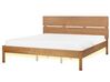 EU Super King Size Bed with LED Light Wood BOISSET_899837