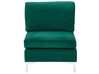 3-Sitzer Modulsofa Samtstoff grün mit Metallbeinen EVJA_789418