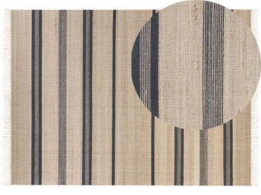 Jutový koberec 160 x 300 cm béžová/sivá TALPUR