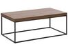 Tavolino da caffè metallo e legno nero 100 x 60 cm DELANO_756687