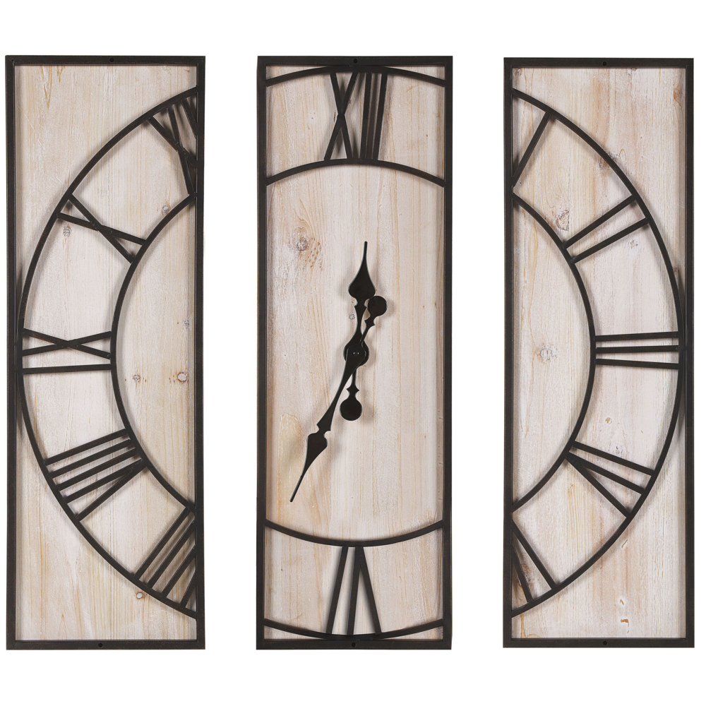 Zegar ścienny 75 x 75 cm jasne drewno COATLAN