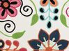 Embroidered Cotton Cushion Flower Pattern 50 x 50 cm Multicolour BAHRAICH_829435