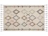 Teppich Baumwolle beige 140 x 200 cm geometrisches Muster CORUM_839418