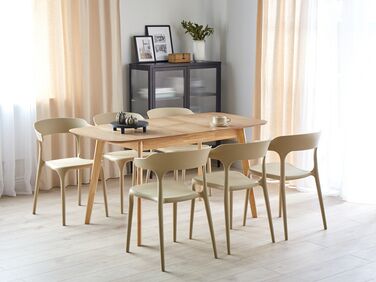 Extending Dining Table 120/150 x 75 cm Light Wood MADOX