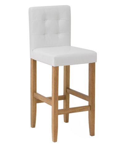 Faux Leather Bar Chair Off-White MADISON