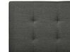 Fabric EU King Size Bed with Storage Dark Grey LA ROCHELLE_904622