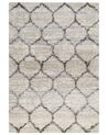 Teppich hellbeige / grau geometrisches Muster 160 x 230 cm Shaggy YEREVAN_870341