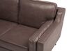 2 Seater Sofa Faux Leather Brown LOKKA_697848