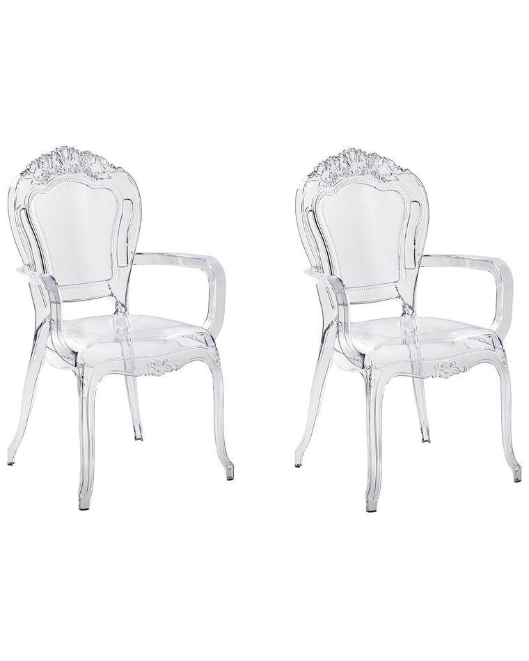 Set of 2 Accent Chairs Acrylic Transparent VERMONT II_751319