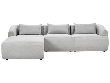 Canapé d'angle à droite 3 places en tissu gris SVANSELE