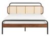 Bed hout donkerbruin 140 x 200 cm BOUSSICOURT_907969