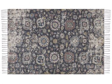 Teppich mehrfarbig 140 x 200 cm orientalisches Muster Kurzflor ARMUTALAN