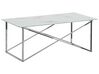 Marble Effect Coffee Table White with Silver EMPORIA _757569