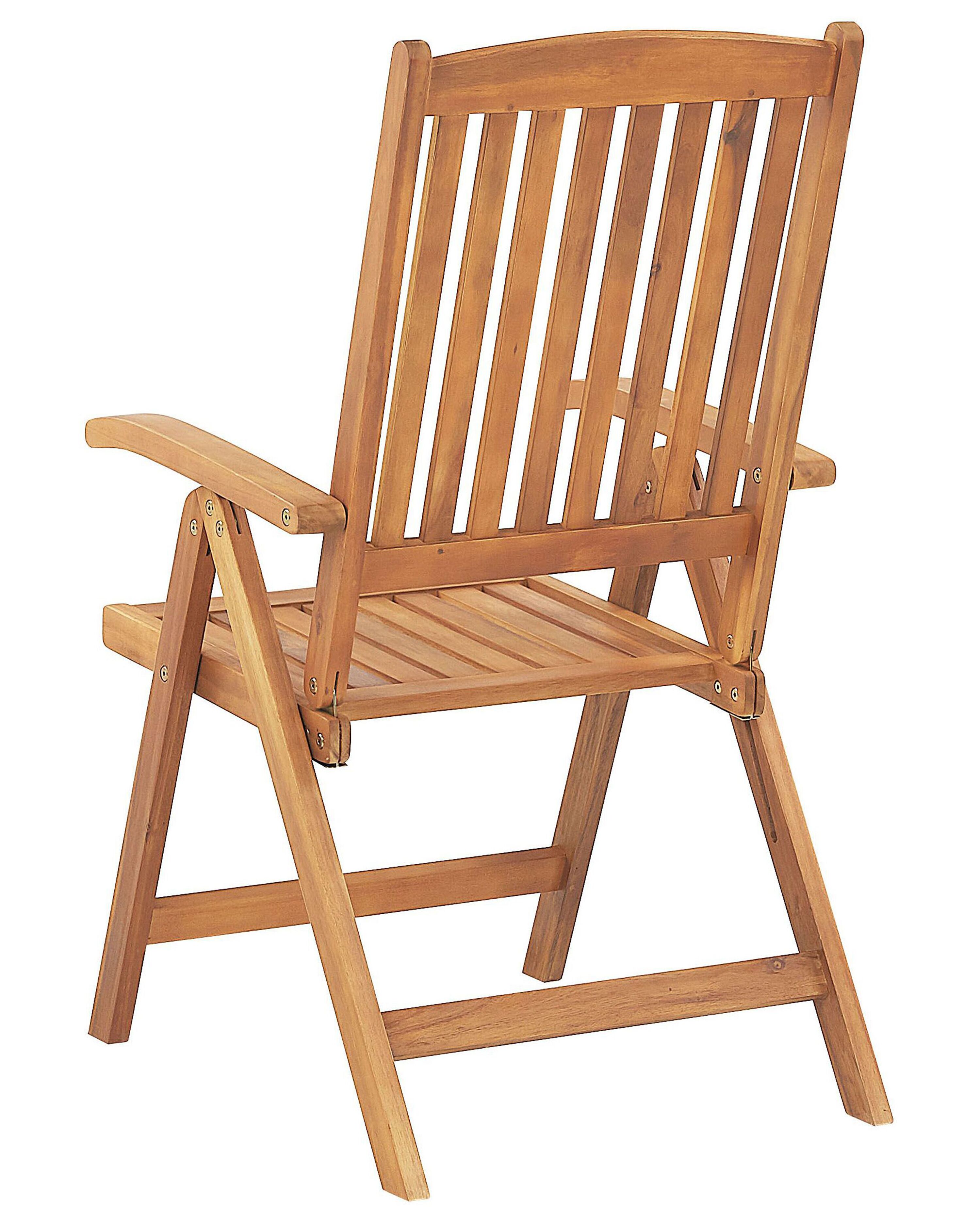 Zestaw 2 krzeseł ogrodowych drewniany jasny JAVA