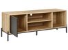 Mueble TV madera clara/gris/negro 140 x 40 cm MOINES_860526