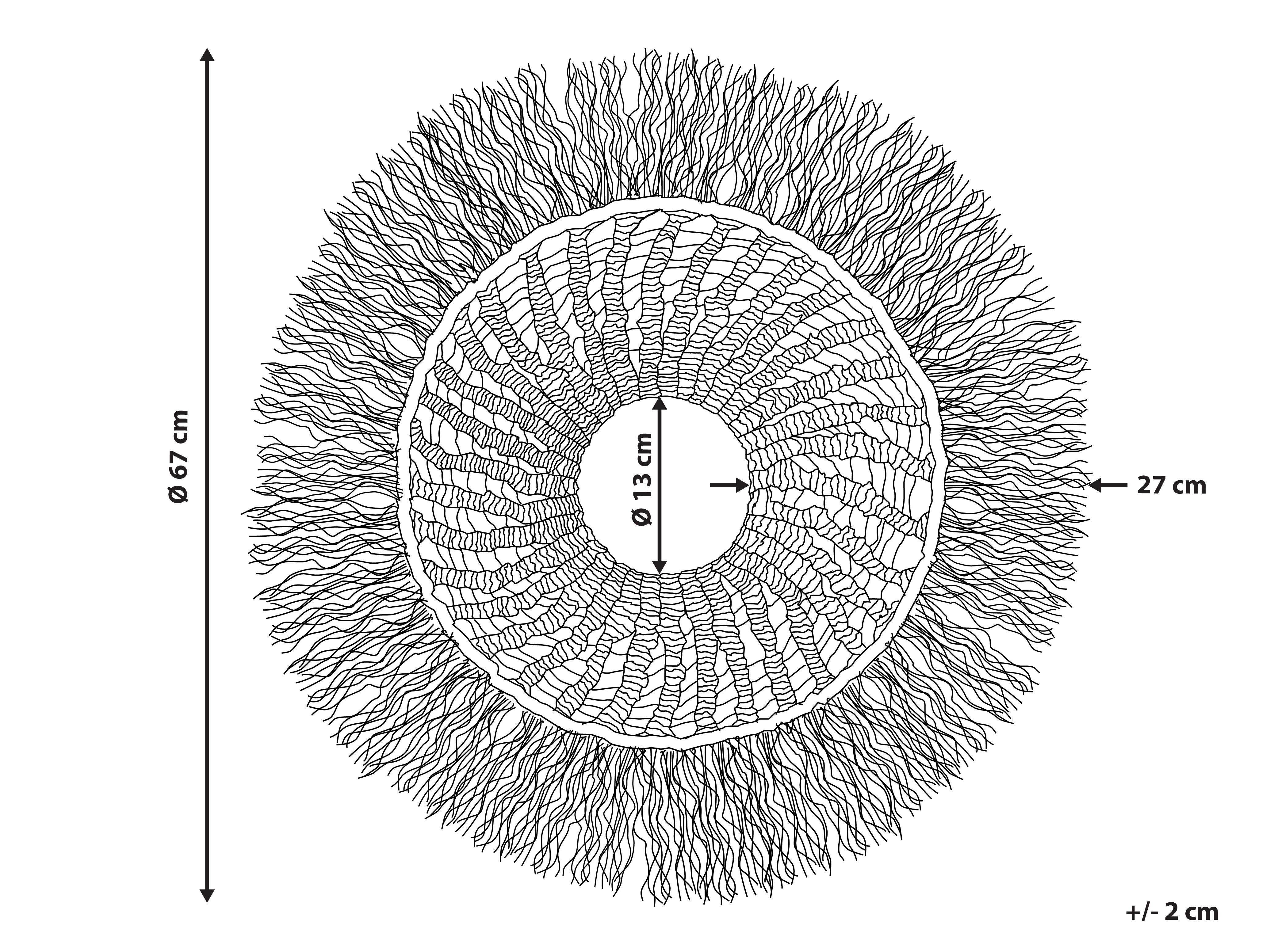 Wandspiegel beige Geflecht Ø 67 cm SINNARUM | Beliani.de