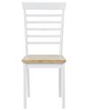 Conjunto de 2 cadeiras de jantar em madeira castanha clara e branca BATTERSBY_785910