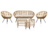4 Seater Rattan Sofa Set with Coffee Tables Natural MARATEA/ CESENATICO_878809