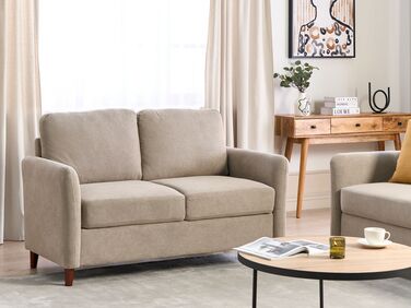 2-seters sofa med oppbevaring stoff taupe MARE