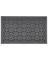 Paillasson avec motif géométrique 45 x 75 cm en fibre de coton naturel et noir BELUKHA_905021