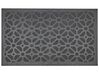 Paillasson avec motif géométrique 45 x 75 cm en fibre de coton naturel et noir BELUKHA_905021