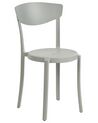 Set of 8 Dining Chairs Light Grey VIESTE_861721