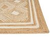 Teppich Jute beige 200 x 300 cm geometrisches Muster Kurzflor MENGEN_885035