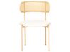 Conjunto de 2 sillas de comedor de metal efecto madera clara ANDOVER_888193