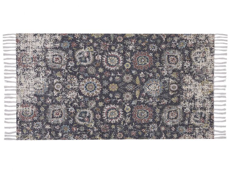 Teppich mehrfarbig 80 x 150 cm orientalisches Muster Kurzflor ARMUTALAN_817463