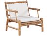 4 Seater Bamboo Wood Garden Sofa Set White RICCIONE_836496