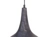 Závesná lampa s 2 tienidlami z mangového dreva čierna/mosadzná BAGMATI_867780