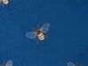 Dekokissen Bienenmuster Samtstoff blau bestickt 45 x 45 cm 2er Set TALINUM_857904