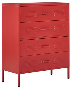 Lipasto teräs 4 laatikkoa punainen ENAGO