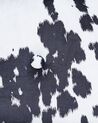Chaise de bureau motif peau de vache en velours noir et blanc ALGERITA_855251