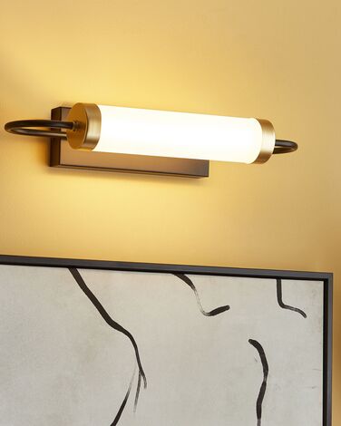 Metal LED Wall Lamp Black and Gold HENRY 