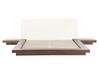 EU King Size Bed with LED and Bedside Tables Dark Wood ZEN_751707