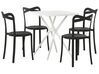 Záhradná súprava stola a 4 stoličiek biela/čierna SERSALE / CAMOGLI_823761