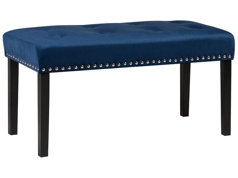 Kék bársony ülőpad 102 x 51 cm YORKTON_732807