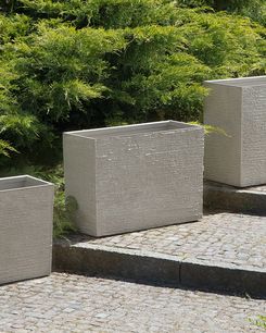 Kukkaruukku kiviseos beige 29 x 70 x 50 cm EDESSA Kukkaruukku kiviseos beige 29 x 70 x 50 cm EDESSA