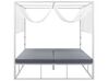Garden Four Poster Daybed with Canopy White and Grey PALLANZA_800595