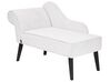 Left Hand Fabric Chaise Lounge White BIARRITZ_898121