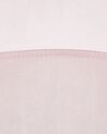 Silla mecedora de terciopelo rosa/madera clara/negro ELLAN_822939