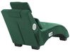 Chaise longue velluto verde con casse bluetooth SIMORRE_823071