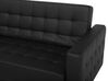 Right Hand Faux Leather Corner Sofa with Ottoman Black ABERDEEN_715379
